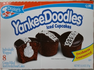 Yankee Doodles Iced cupcakes 8 individually wrappedin a box -  12 boxes in a case