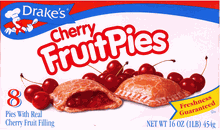 Case of Cherry Pies 8 individually wrapped pies  in a box - 12 boxes in a case